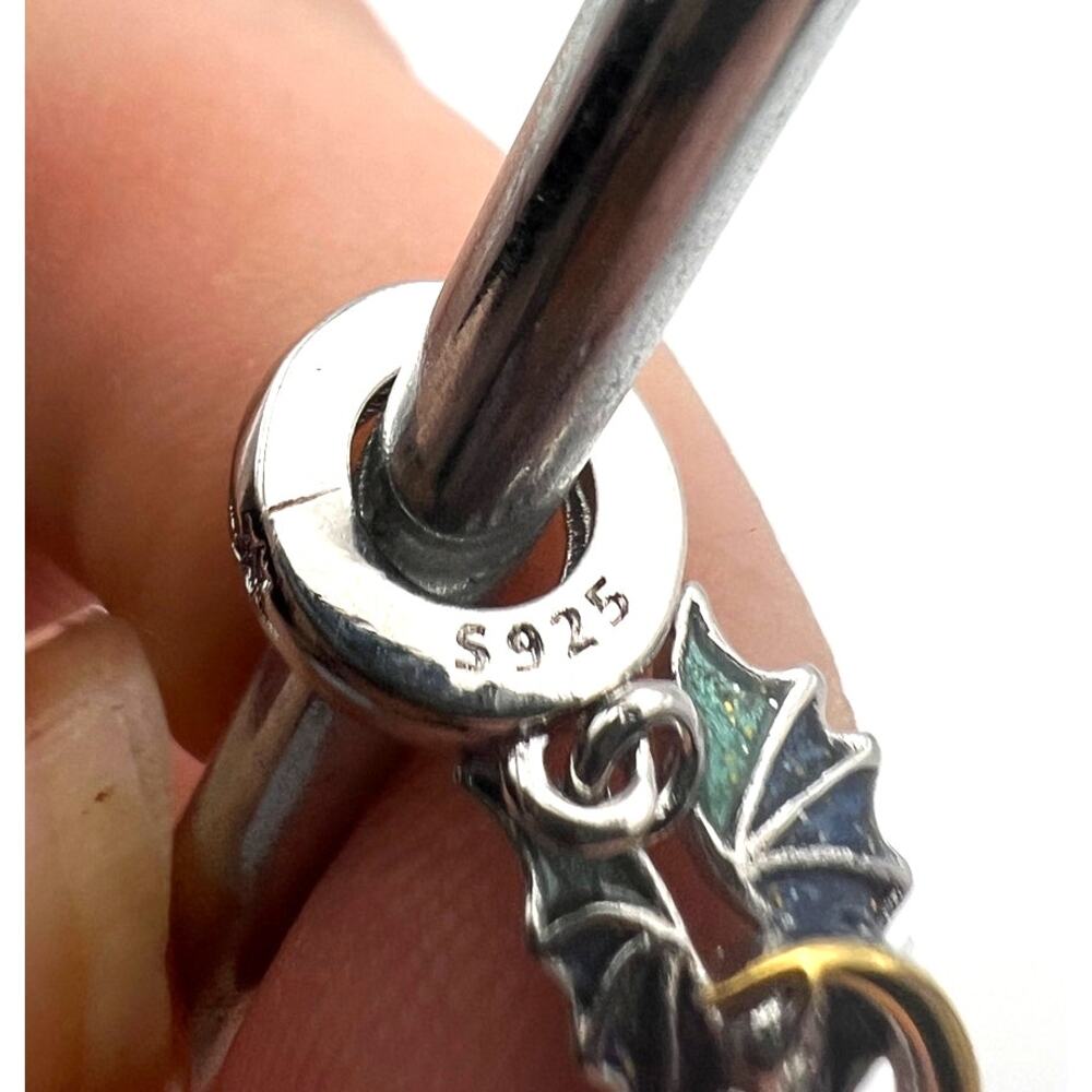 New Dragon & Crescent Moon Charm for European Bracelet - Picture 3 of 4